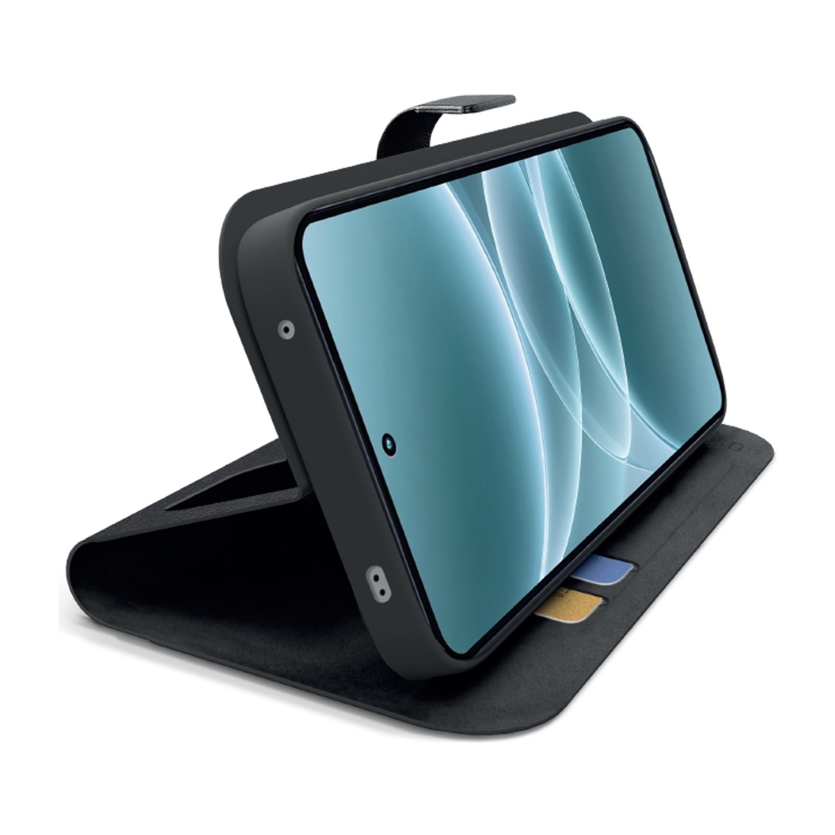SBS OPPO A7 Pro Wallet Smart fodral, svart