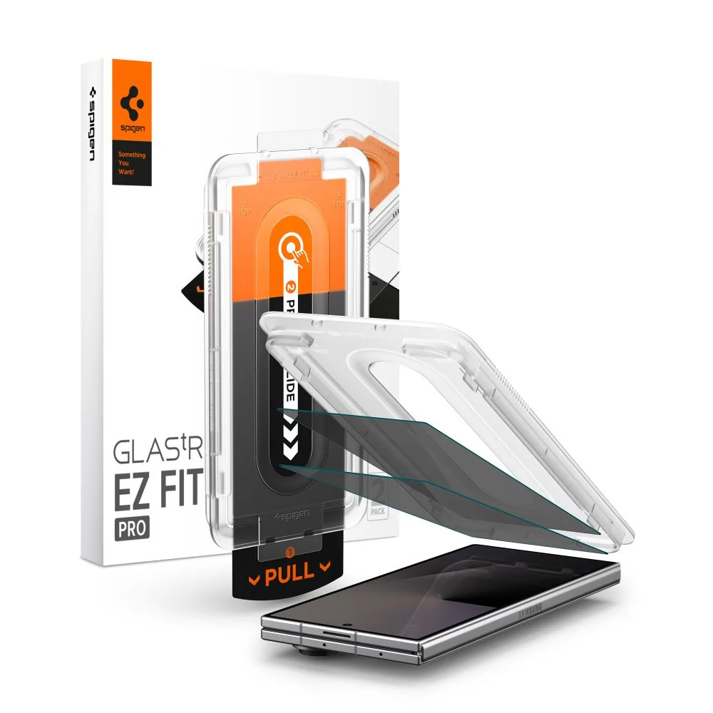 Spigen Glas.tR EZ Fit Pro HD Privacy – 2-pack härdat glas för Samsung Galaxy Z Fold 7/8 Ultra
