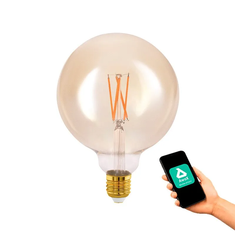 EGLO CONNECT-Z E27 LED G125 amber globlampa varmt vitt ljus