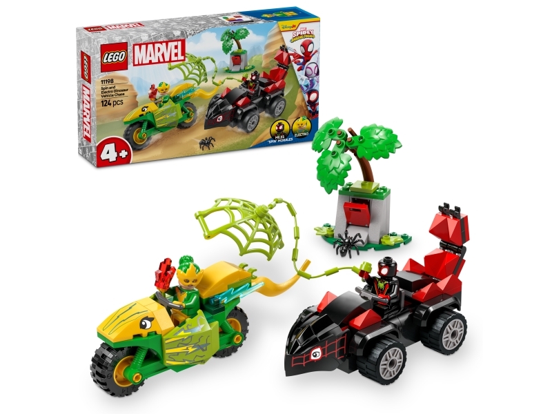 LEGO Spidey Spins och Electros jakt med dinosauriefordon 11198, bild 4