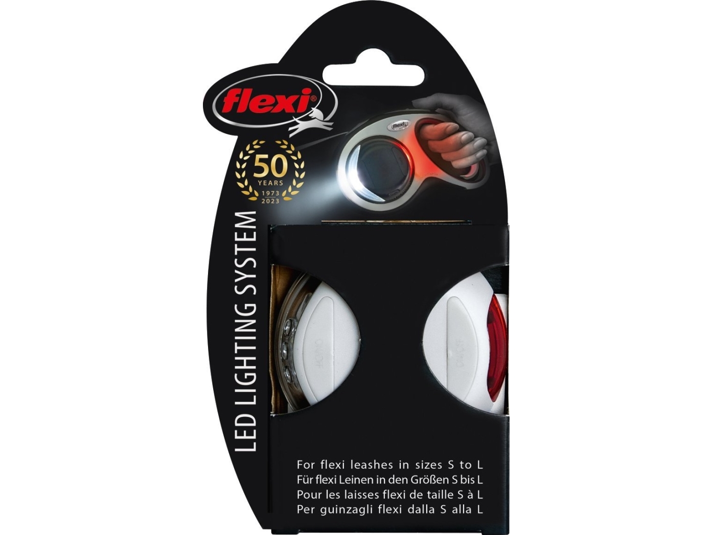 Trixie flexi LED-lyktor ljusgrå USB