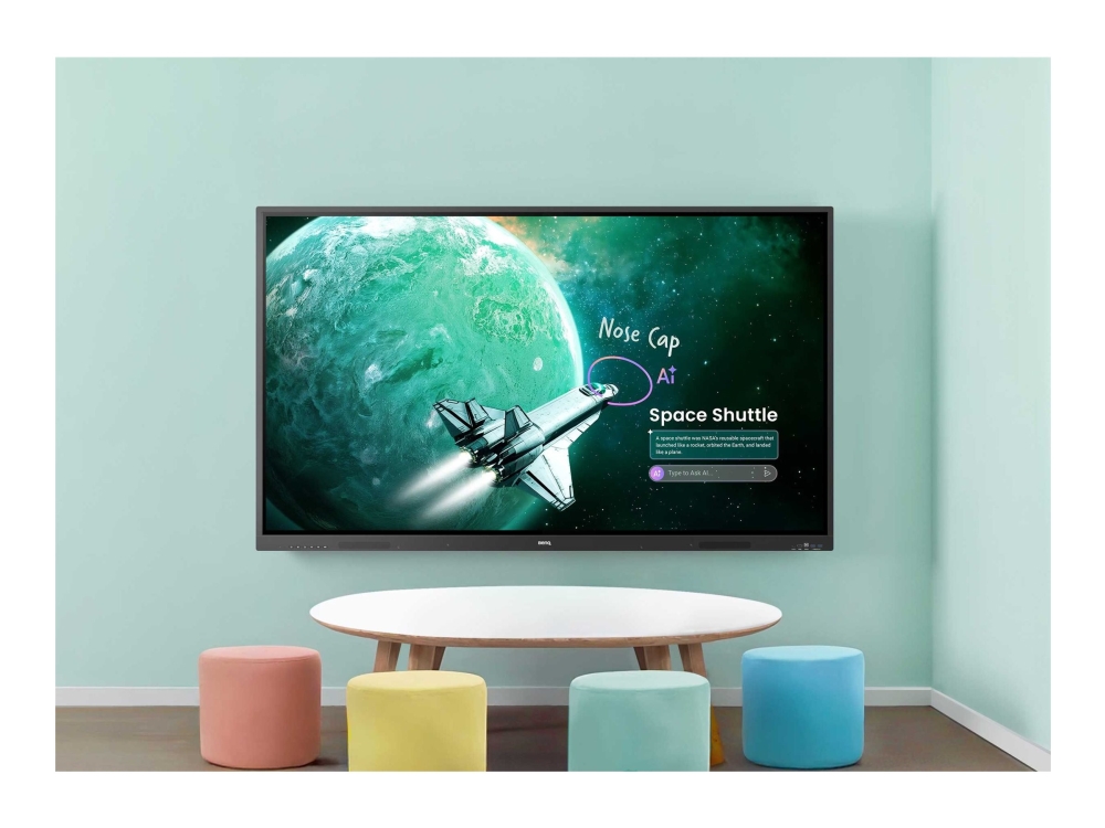 BenQ Board Essential RE6505A - 65 Diagonal klass RE05A Series LED-bakgrundsbelyst LCD-skärm - utbildning/företag - med inbyggd interaktiv whiteboard, pekskärm (multitouch) - Android - 4K UHD (2160p) 3840 x 2160