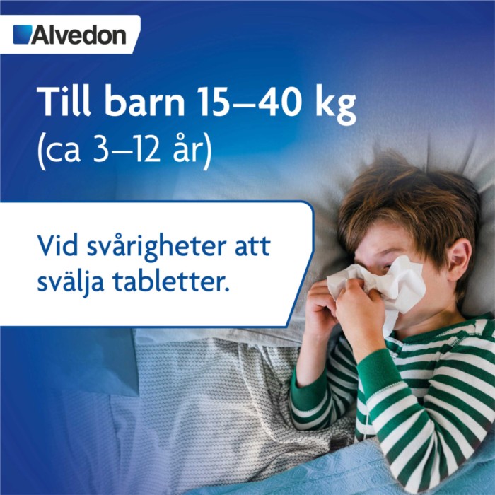 Alvedon Munsönderfallande Tablett 250mg 12 st, bild 2