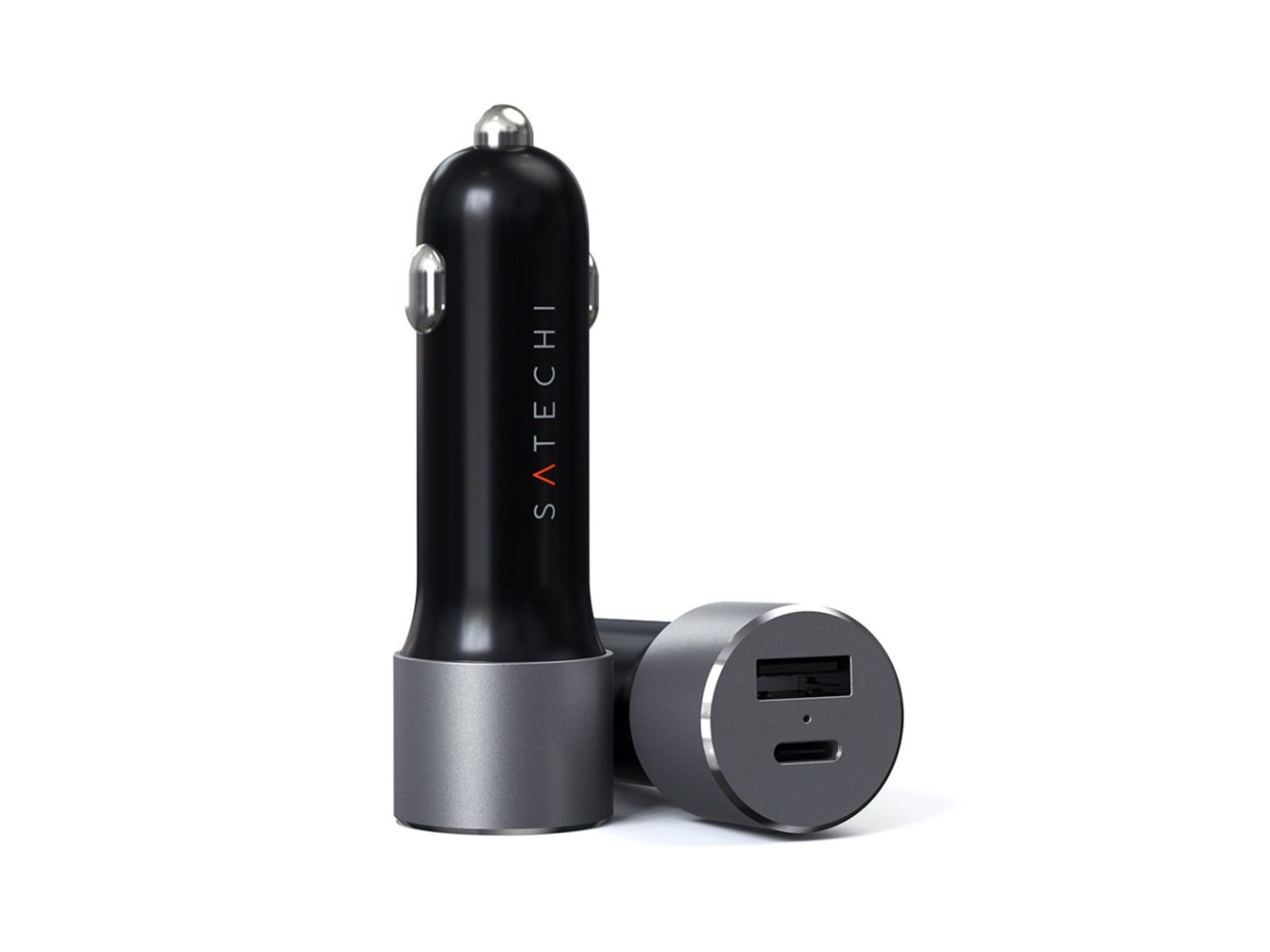 Satechi billaddare med PD 1xUSB-C (60W) och 1xUSB-A (12W), cigguttag 12V - Rymdgrå, bild 4
