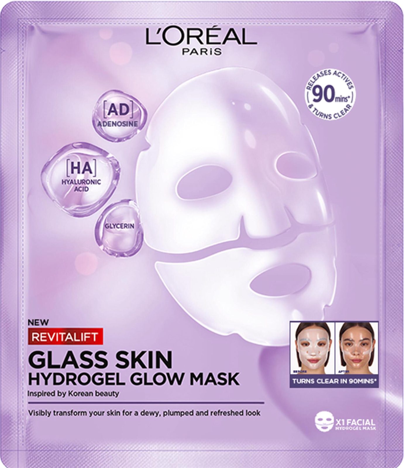 L'Oréal Paris Revitalift Filler Glass Skin Mask 1 pcs