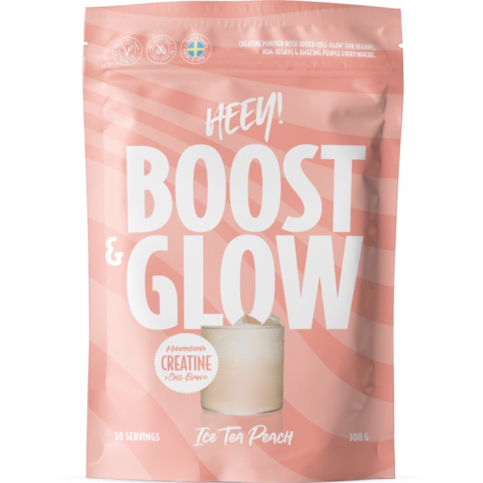 Heey! Creatine Boost & Glow Creatine + Coll-egan® Ice Tea Peach 300 g