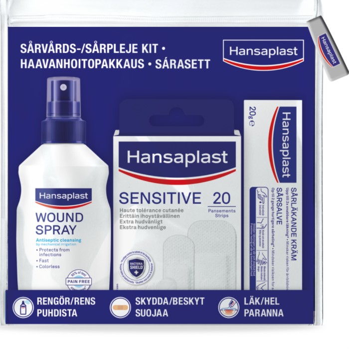 Hansaplast Sårvårdskit 3 delar, 3 st