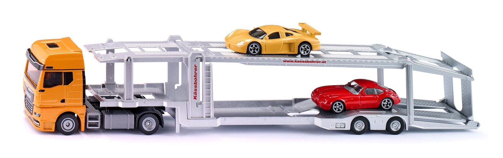 Siku MAN car transporter, Car transporter model, Förmonterad, 1:50, Alla, Plast, 4 styck