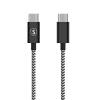 USB-kabel SiGN Skin USB-C till USB-C, USB 2.0, 12W, 0.25m - Svart/Vit