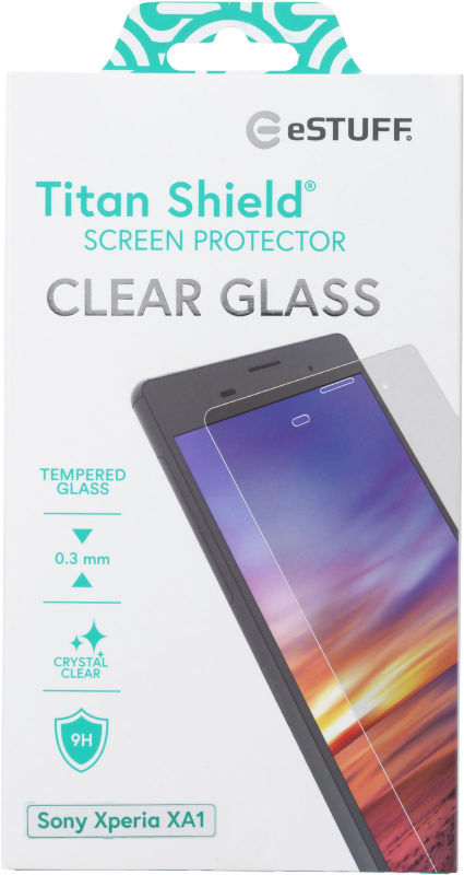 eSTUFF Titan Shield - Skärmskydd för mobiltelefon - glas - klar - för Sony XPERIA XA1