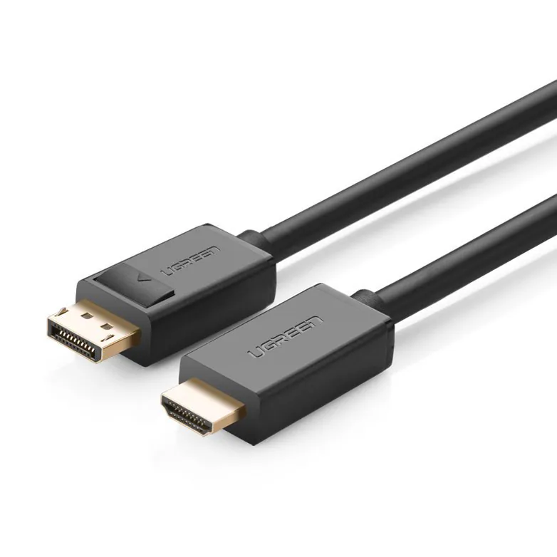 Ugreen enkelriktad DisplayPort till HDMI-kabel 4K 30Hz, 32AWG, 1,5m - Svart, bild 2