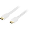HDMI-kabel, 4K/3D, flat, 0,5 meter - Vit, bild 4