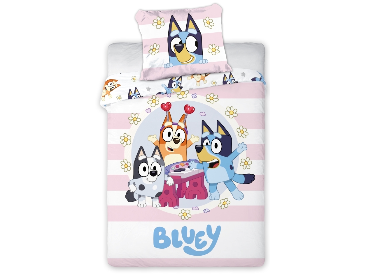 Bluey juniorsängkläder 100x135 cm i 100% bomull