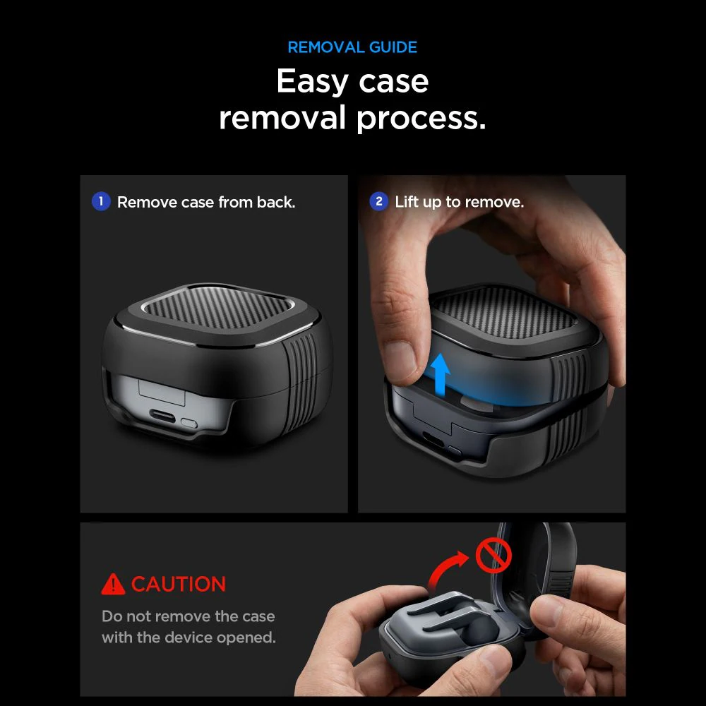 Spigen Rugged Armor - matte black - Samsung Galaxy Buds 4 Pro/4, bild 2