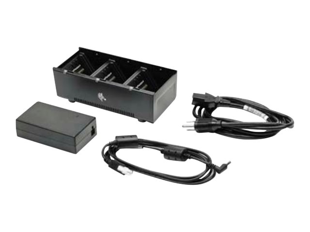Zebra 3-Slot Battery Charger - Batteriladdare - Storbritannien - för P/N: BTRY-MPP-34MA1-01, BTRY-MPP-34MAHC1-01, P1031365-059, P1031365-069, P1065668-018
