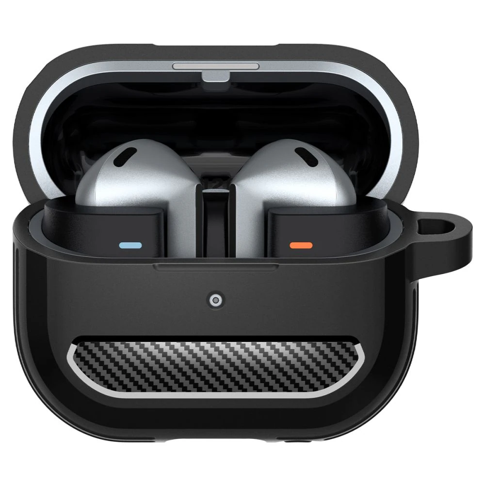 Spigen Rugged Armor - Fodral laddningsfodral för trådlösa öronsnäckor - robust - termoplastisk polyuretan (TPU) - mattsvart - för Samsung Galaxy Buds3, Buds3 Pro, bild 3