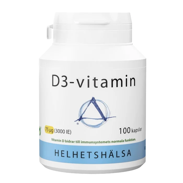 Helhetshälsa D3-vitamin 75 µg 100 kapslar