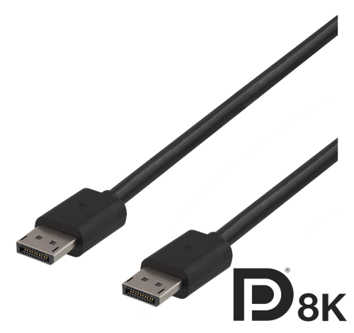 Deltaco DisplayPort 1.4-kabel Svart - 2m, bild 4