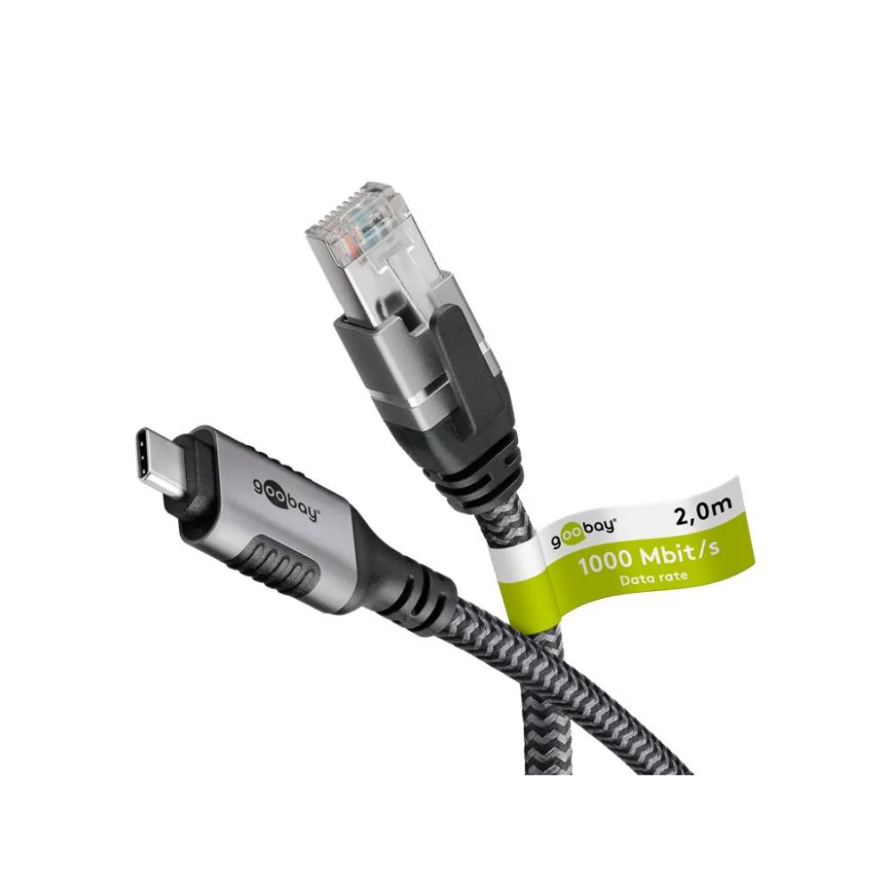 Nätverkskabel med USB-anslutning USB-C 2 m