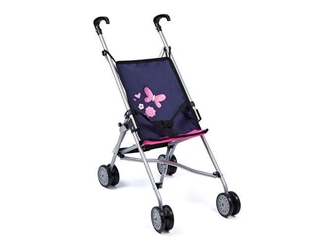 Bayer Design dockvagn, dockkärra (mörkblå/rosa)