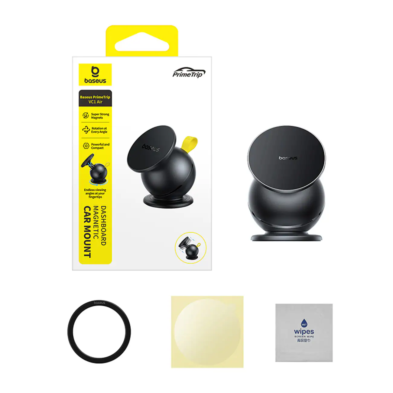 Baseus PrimeTrip VC1 Air magnetisk instrumentbrädeshållare, kompatibel med MagSafe – svart, bild 5
