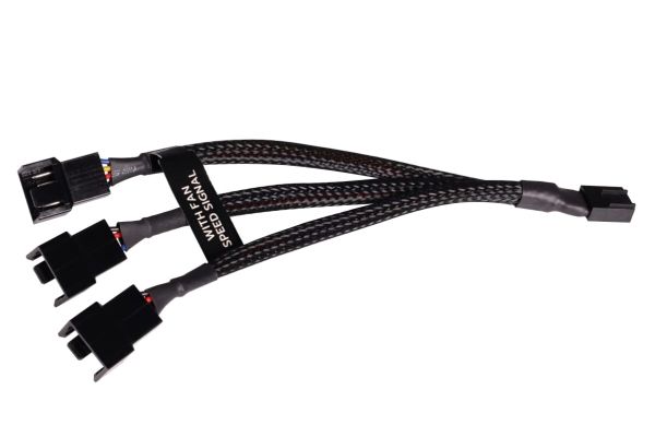 Alphacool 18679, RGB-splitterkabel, Plast, Svart, 4-pin + 4-pin, 150 mm, 1 styck