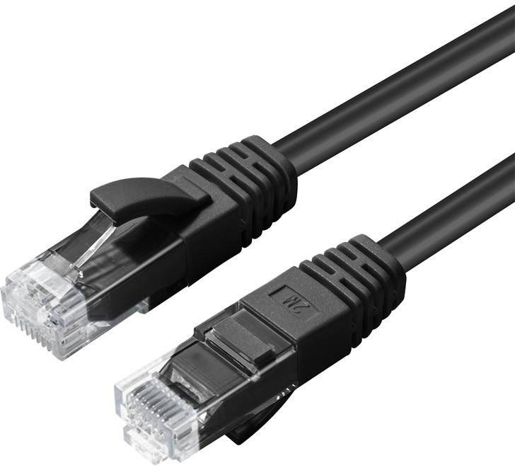 Nätverkskabel MicroConnect oskärmad U/UTP Cat.6a, RJ45, 500MHz, LSZH, 10 meter - Svart, bild 3