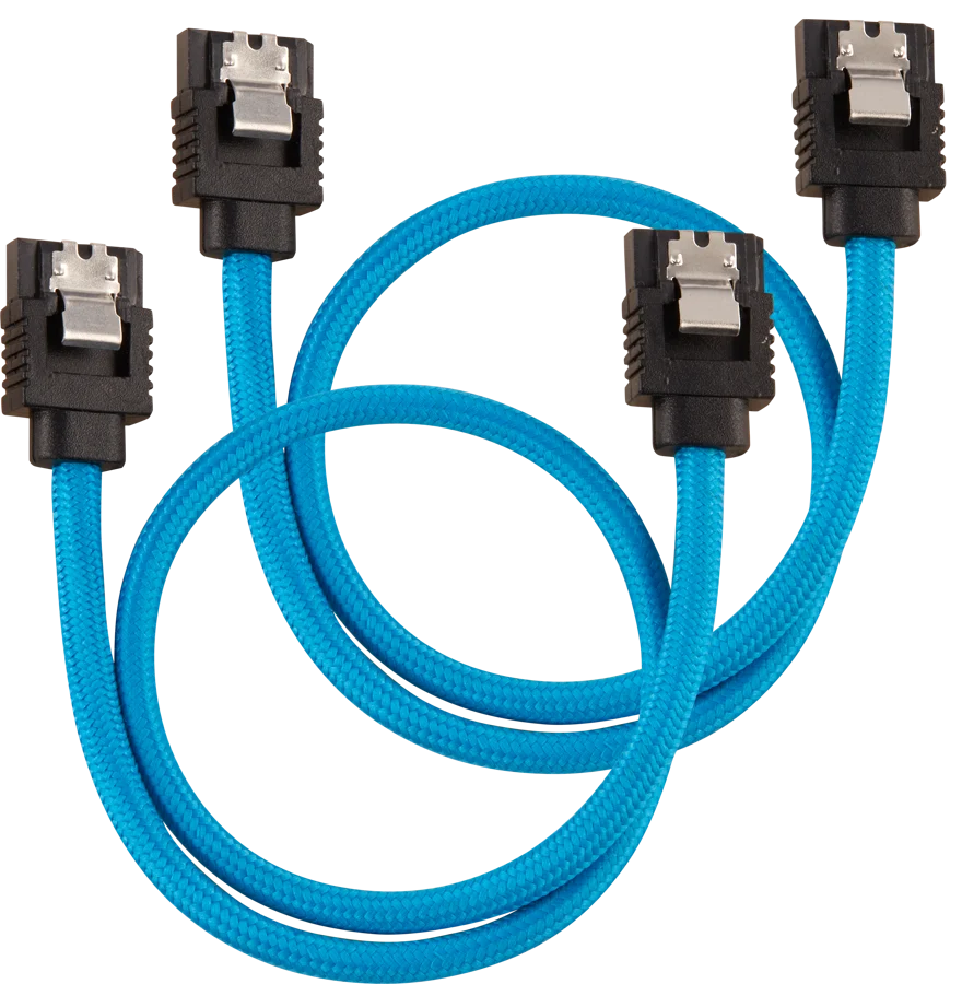 Corsair SATA-kabel Rak Blå 30cm 2-pack, bild 4
