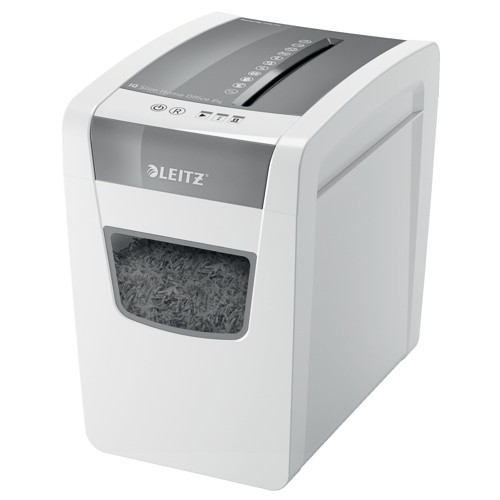Leitz Iq Slim Office P-4 Dokumentförstörare TVärsgående Skärning 22 cm, vit