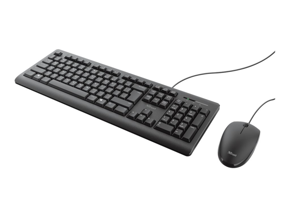 Tastatur og mus, Trust TKM-250, 23975, kablet, sort
