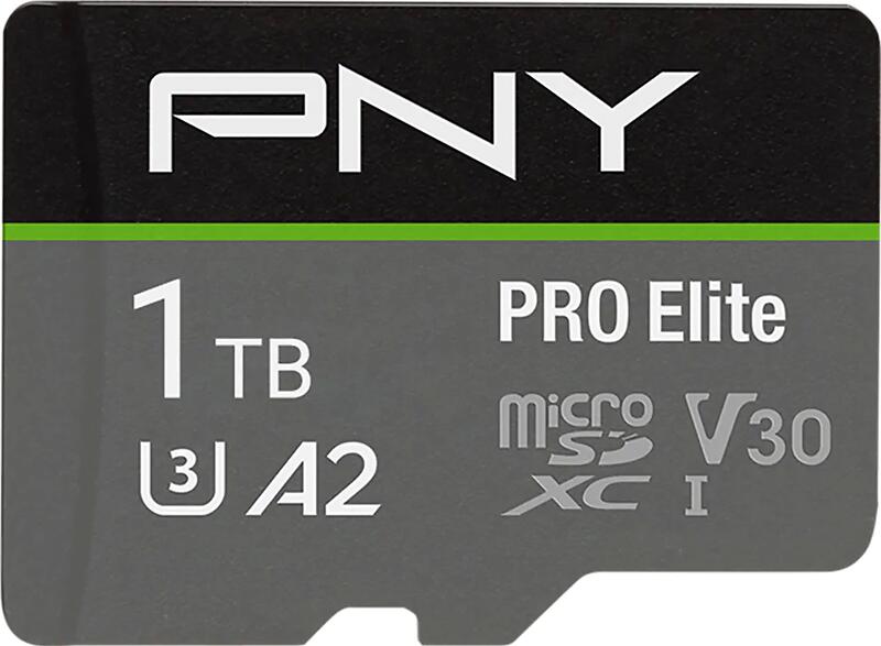 Micro Secure Digital SDXC 1 TB PNY PRO Elite, 100/90 MB/sek, Class 10, A2, UHS-I U3, inkl. SD-adapter, bild 3