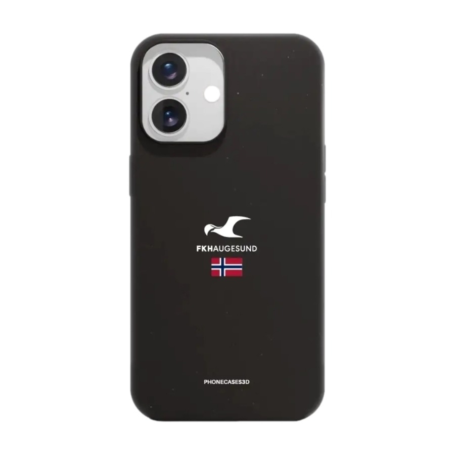 Phonecases3D iPhone 16 FK Haugesund skal tillverkat med Fibriva™, svart