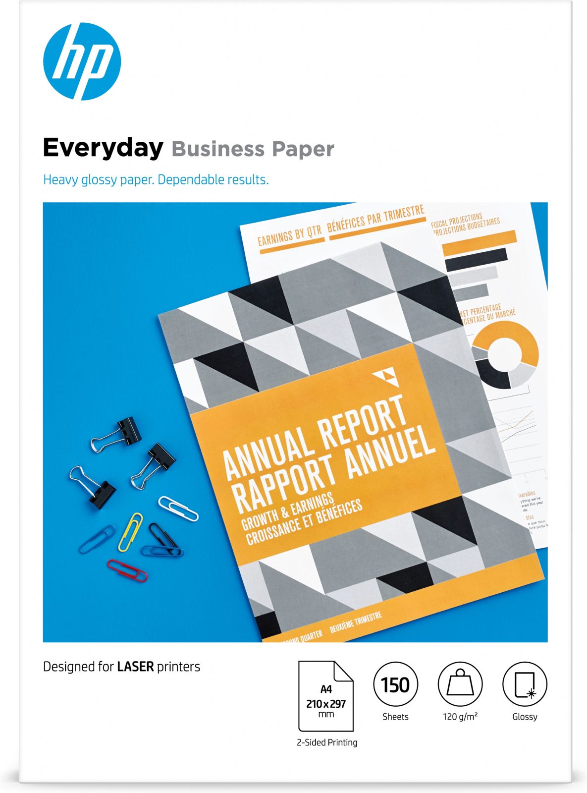 HP Everyday Business Paper för Laser, glossy A4, 120 g/m², 150 ark, bild 3