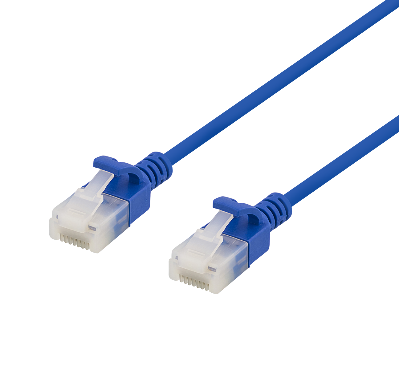 DELTACO U/UTP Cat6a - Slim - 3,5mm tjock - 0,5m - Blå, bild 4