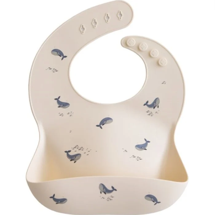 Mushie Haklapp Silikon, Whales