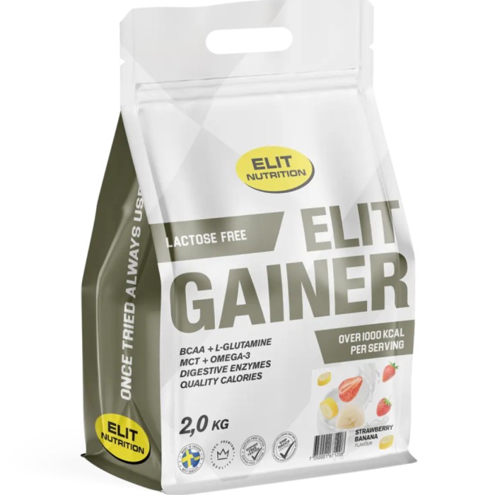 Elit Nutrition ELIT GAINER - Lactose free Strawberry Banana 2000 g