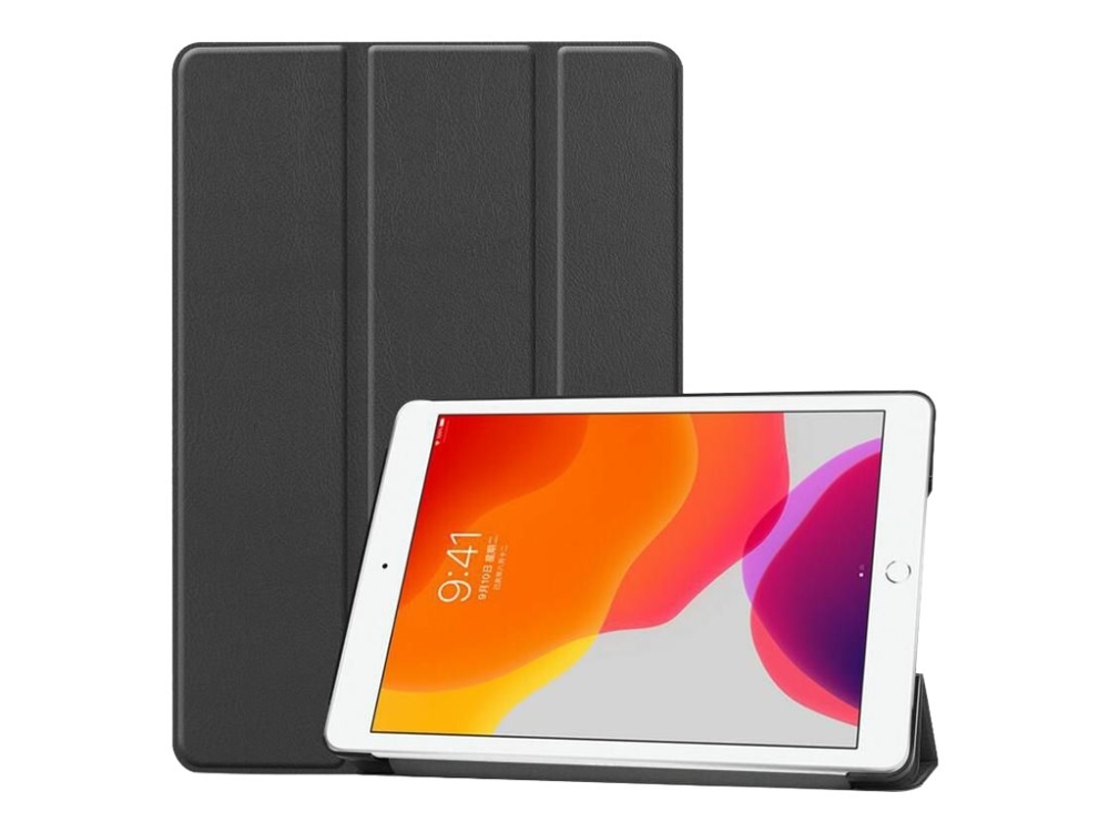 CoreParts - Vikbart fodral för surfplatta - tri-folded - läder - svart - 10.2 - för Apple 10.2-inch iPad (7:e generation, 8:e generation, 9:e generation)