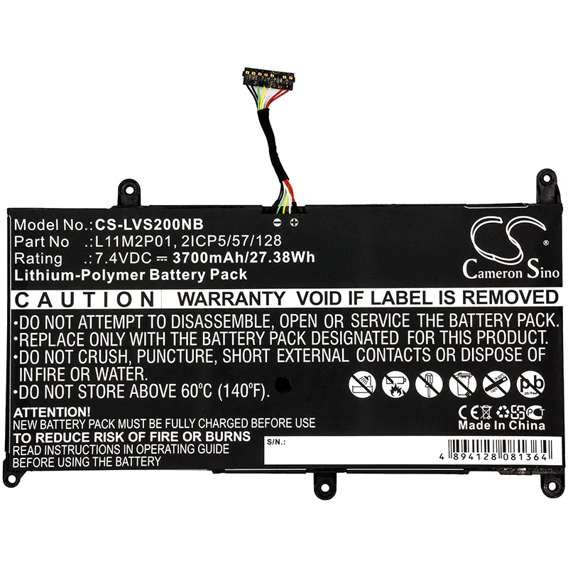 Batteri till Laptop, Bärbar dator för Lenovo Ideapad S200, Ideapad S206