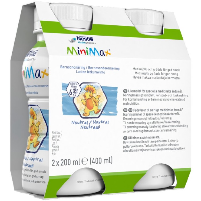 MiniMax Barnsondnäring, sondnäring, neutral, 2 x 200 milliliter