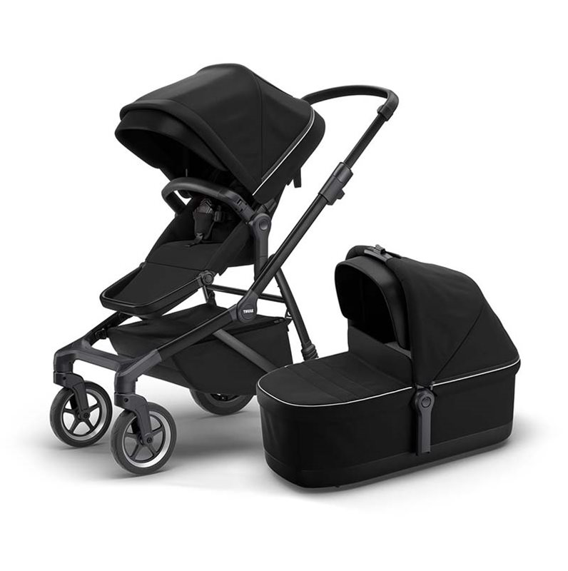 Thule Sleek duovagn, black on black