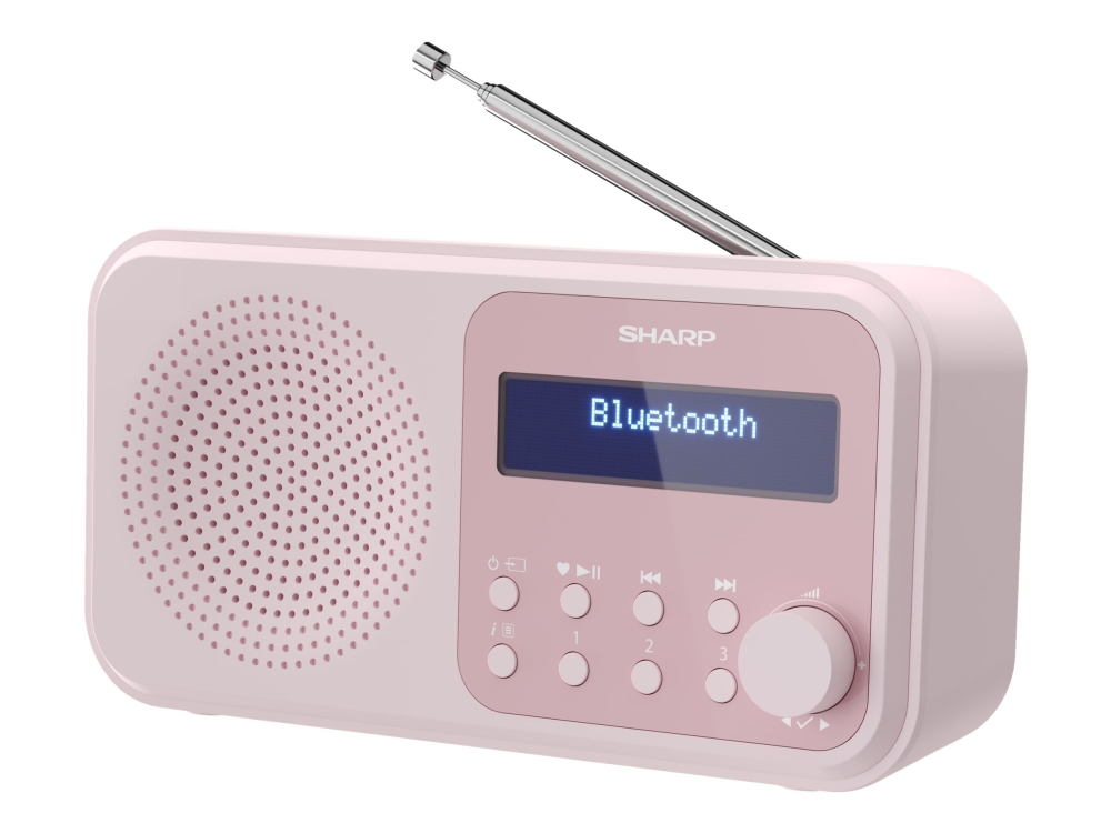 Sharp Tokyo DR-P420(PK) bärbar DAB+-radio, 2 W, Bluetooth, rosa