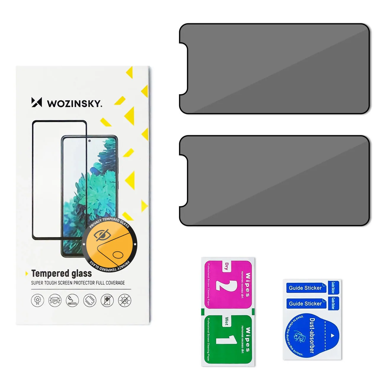 Wozinsky Sekretessglas Sekretesshärdat glas för Xiaomi Redmi Note 14S, 2-pack, bild 2