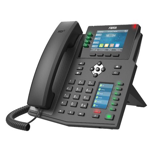 Fanvil X5U, IP-telefon, Svart, Trådbunden telefonlur, Skrivbord/vägg, 16 linjer, 2000 poster
