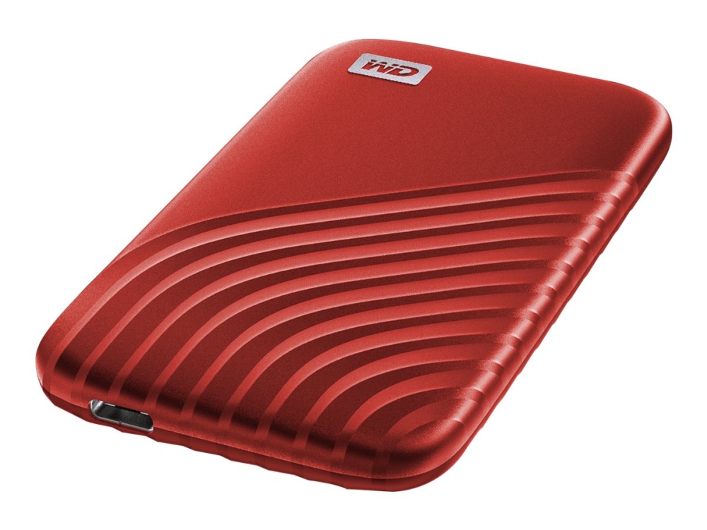 2 TB WD My Passport SSD, USB-C 3.2 Gen 2 inkl. adapter till USB-A - Röd
