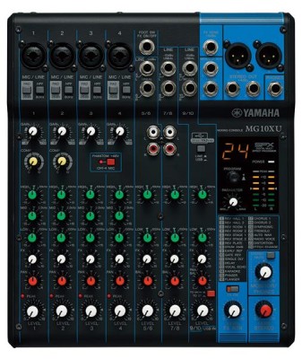 Yamaha MG10XU Multi-Purpose Mixer, 10-kanals med 4xXLR och 48V fantommatning, digitaleffekter och USB