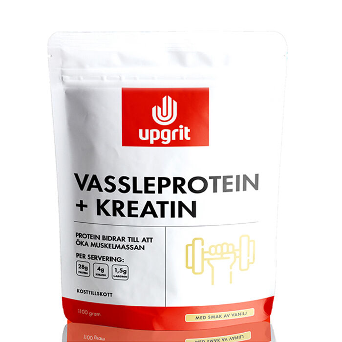 Upgrit Vassleprotein + Kreatin Vanilj 1100 g, bild 2