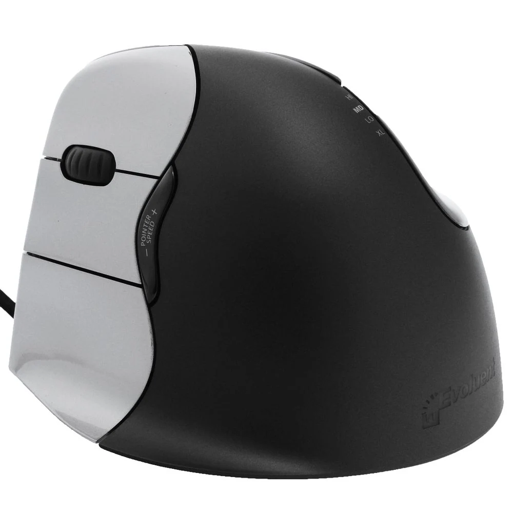 Evoluent Vertical Mouse 4, USB, för vänsterhänta