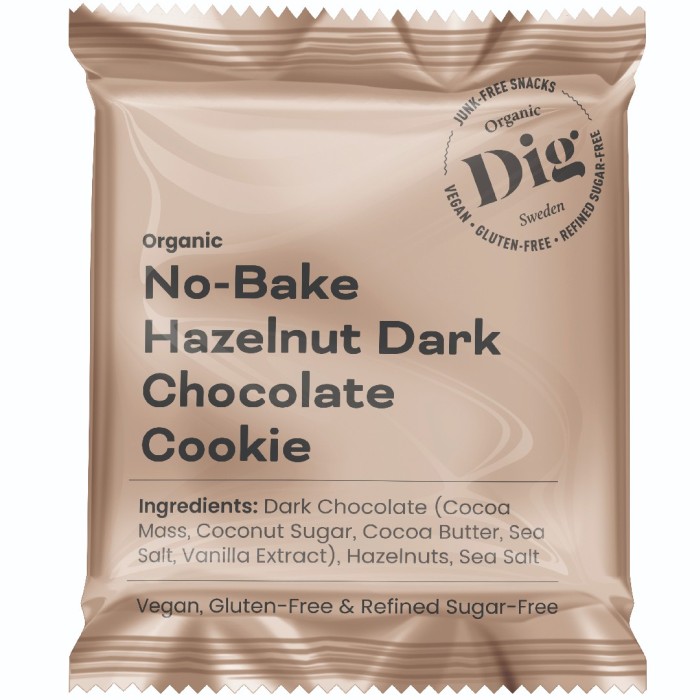 Dig Organic No-Bake Hazelnut Dark Chocolate Cookie 35 g