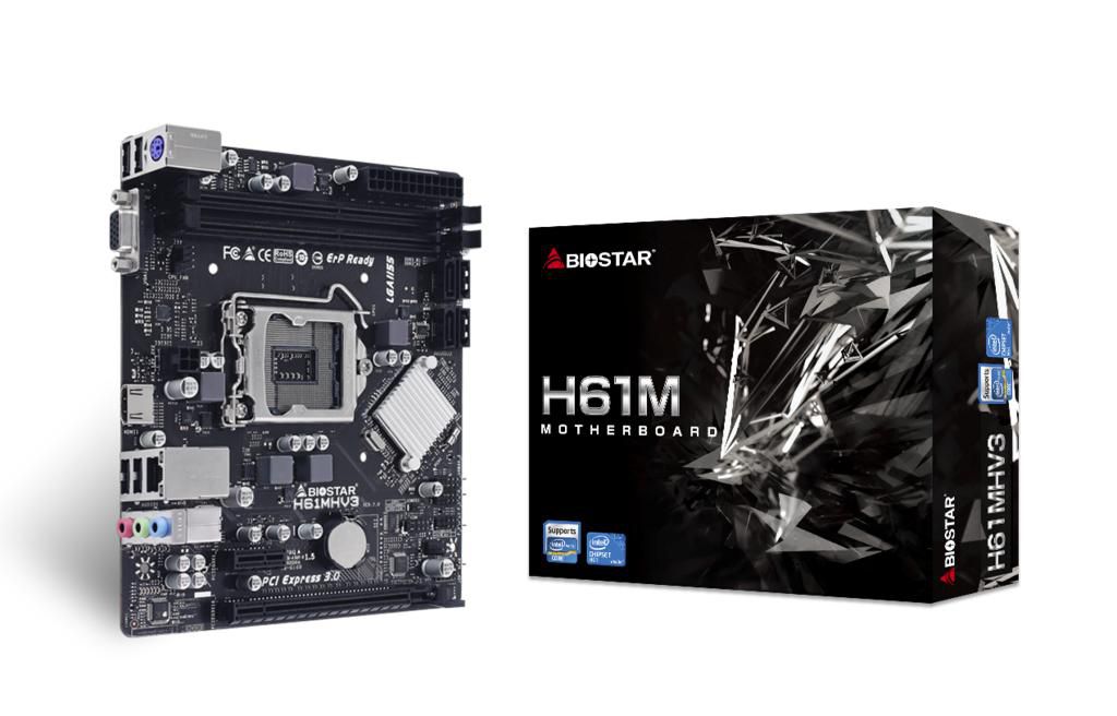 Biostar H61MHV3, Intel LGA1155, PCI Express, MicroATX, 2xDDR3, VGA/HDMI, SATA3, GigaLAN, bild 3