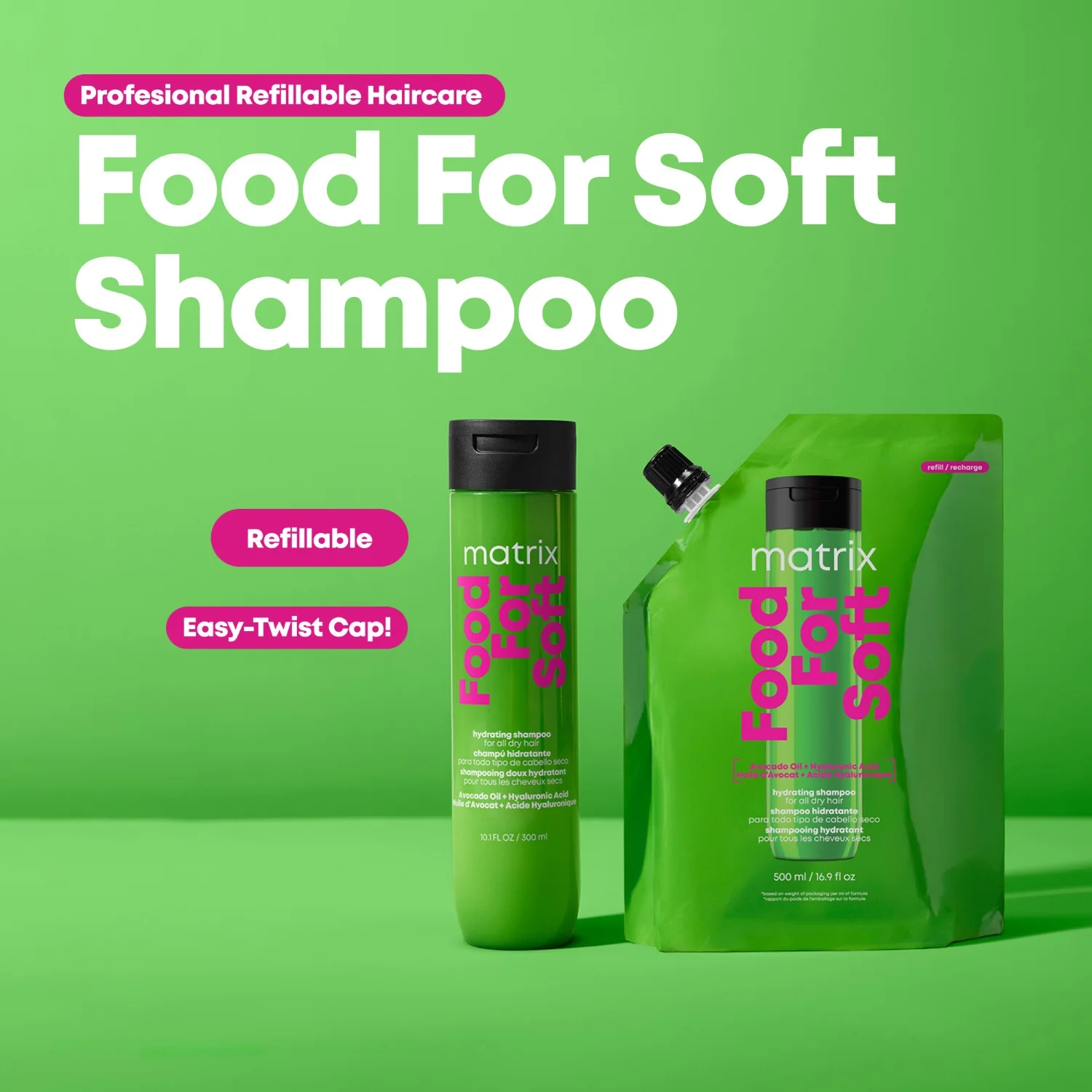Matrix Food For Soft Refill Shampoo 500 ml, bild 4